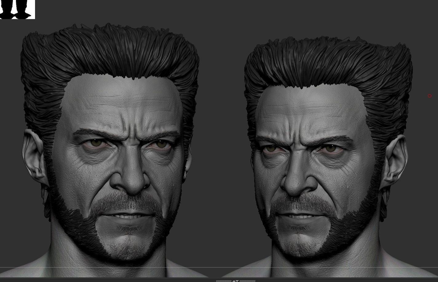 Wolverine -Hugh Jackman Likeness 3D model_2