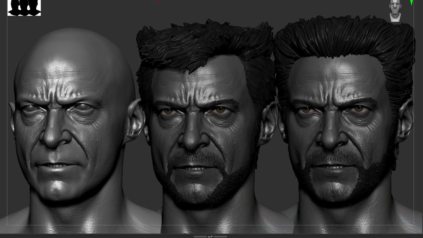 Wolverine -Hugh Jackman Likeness 3D model_1