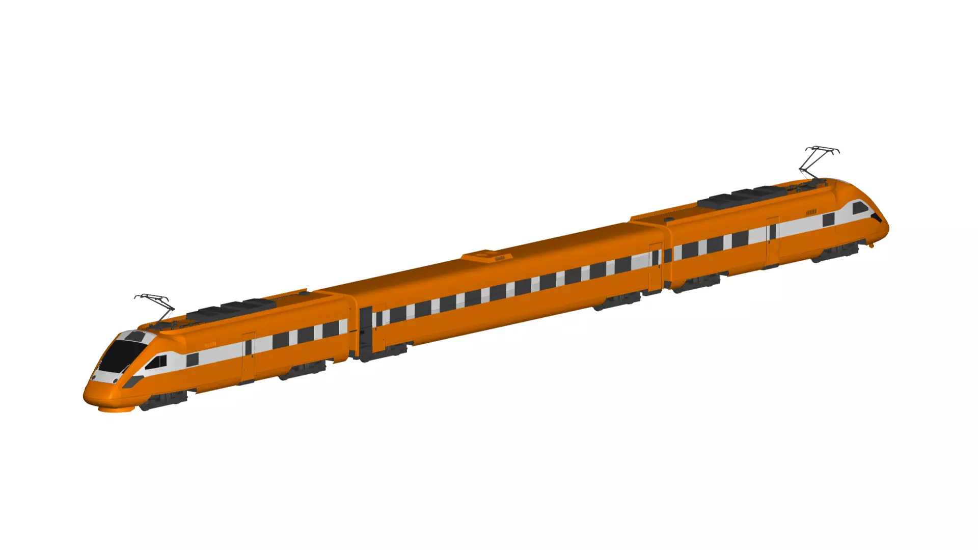 Intercity Train 3D model_0