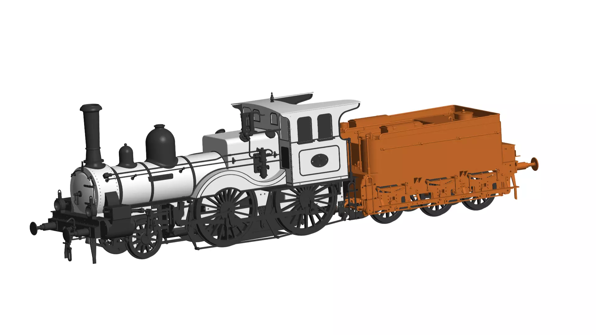 freight  locomotive  3D model_0