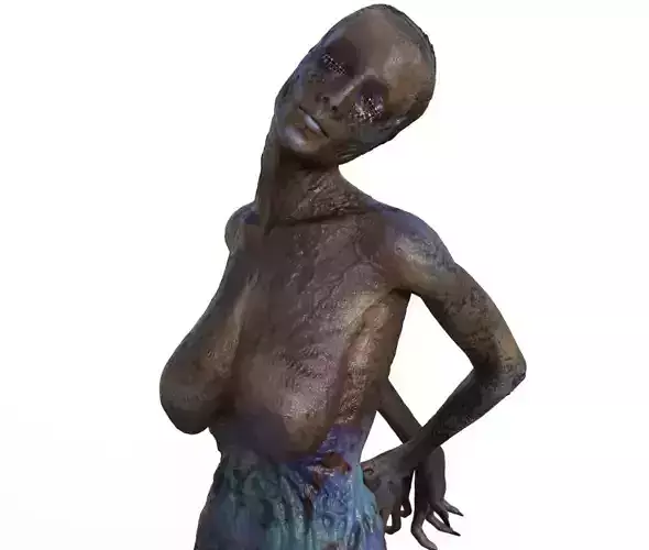 zombie woman halloween hands back