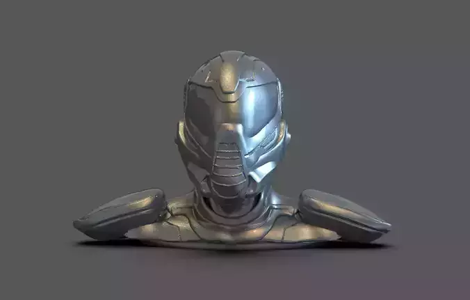 Cyborg Bust 3D print model