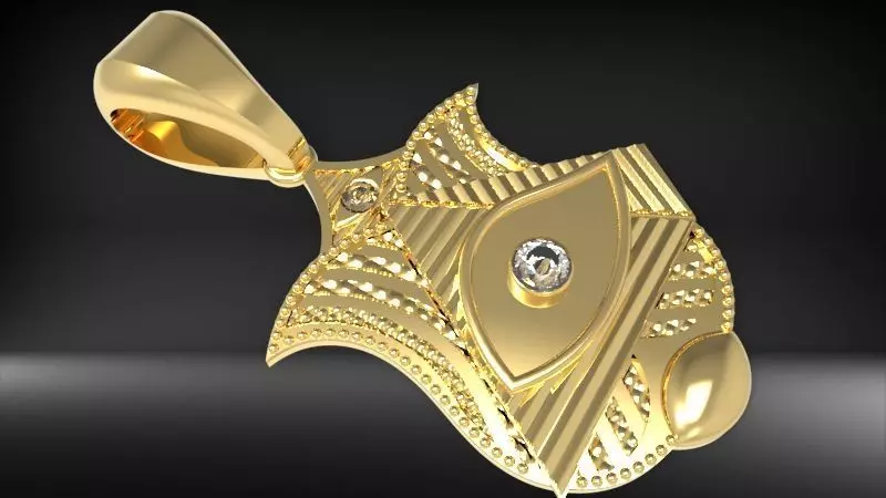 Modern Eye of Providence Pendant Masonic Freemason Stonemason 3D print model