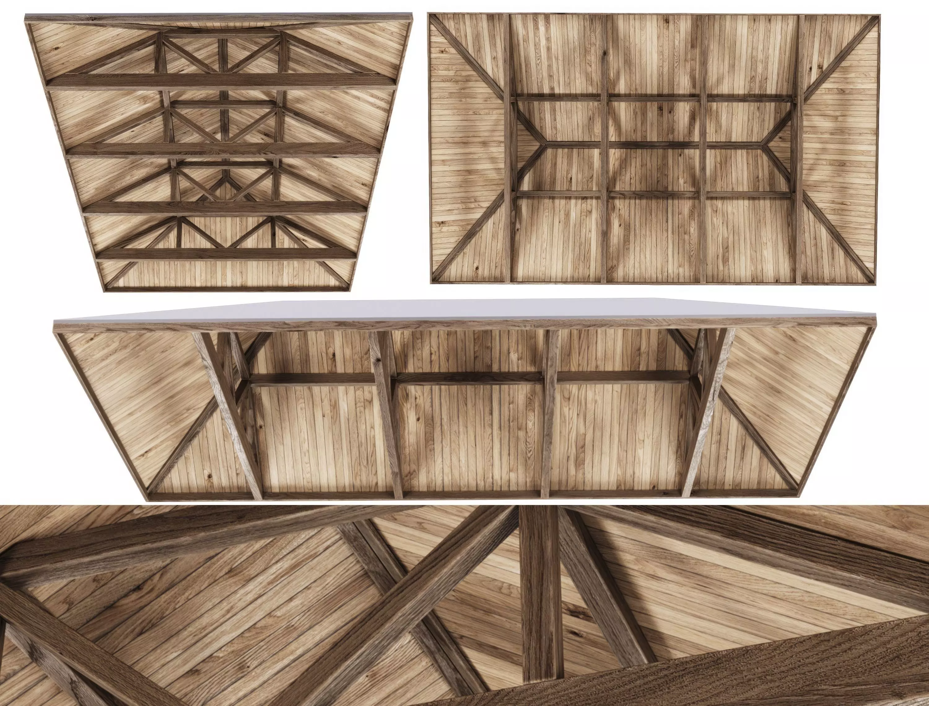 Wooden Ceiling V8 3D model