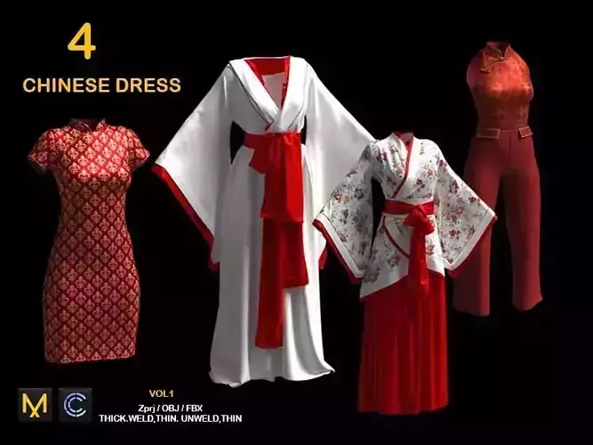 4 CHINESE DRESS