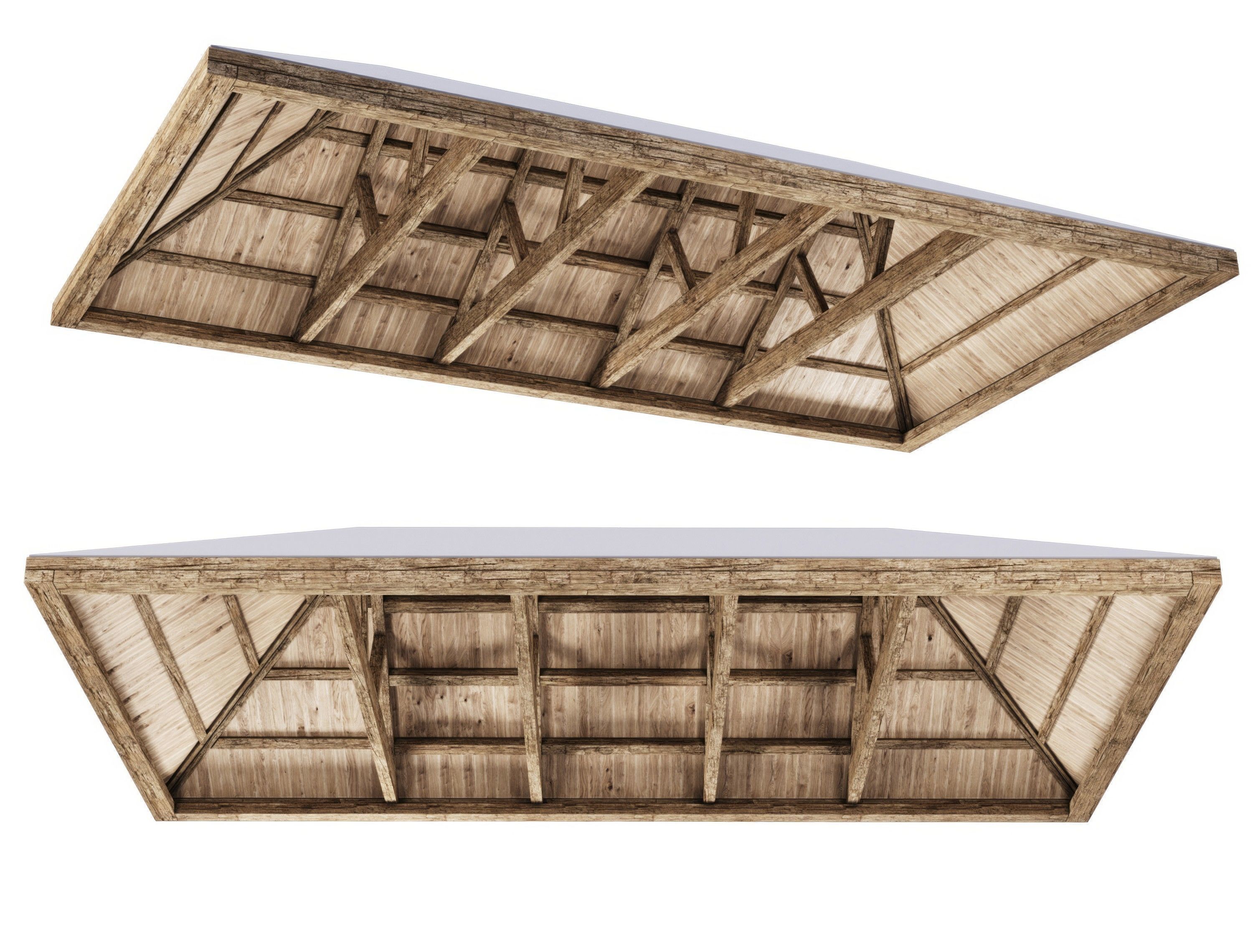 Wooden Ceiling V10  3D model_4