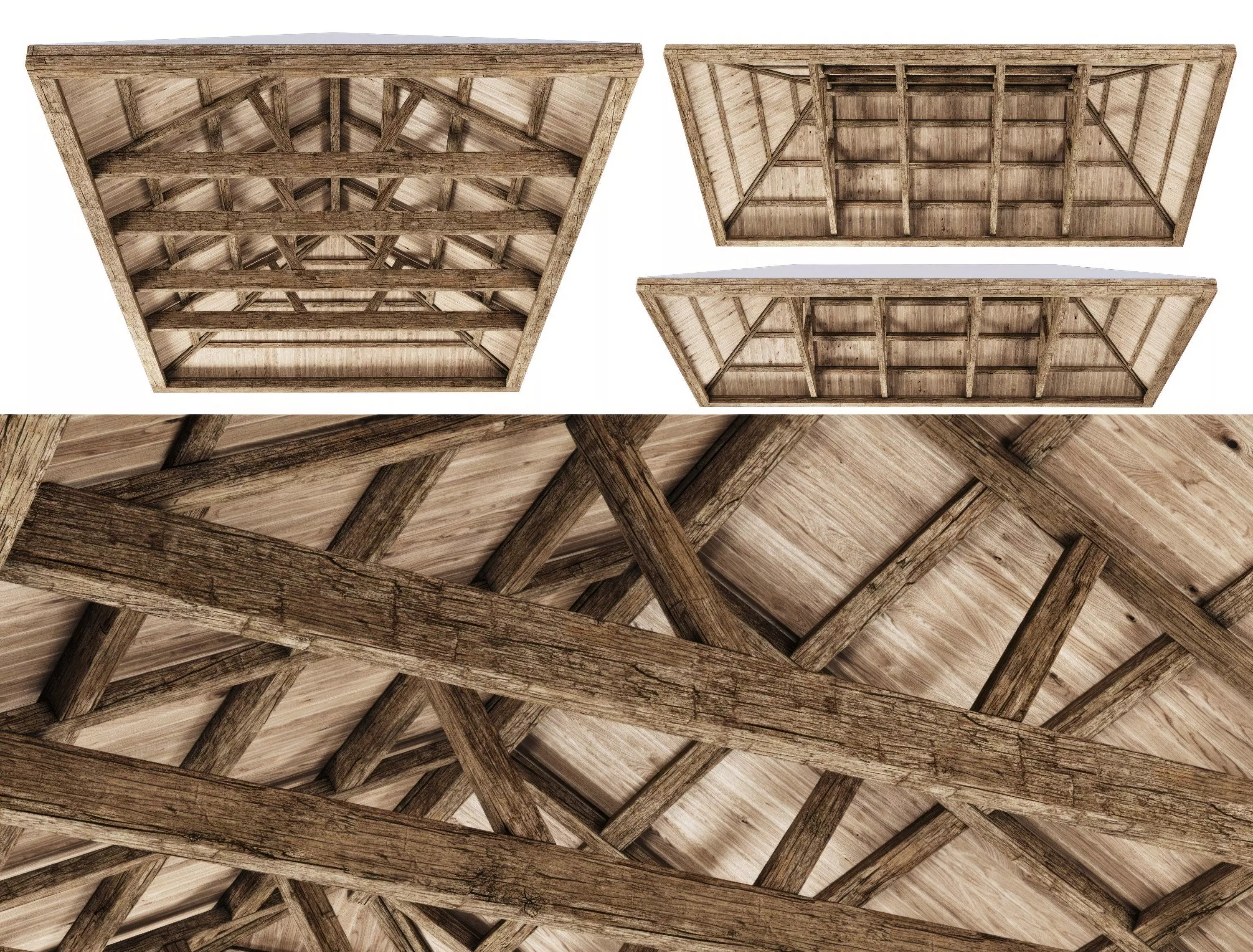 Wooden Ceiling V10  3D model_0