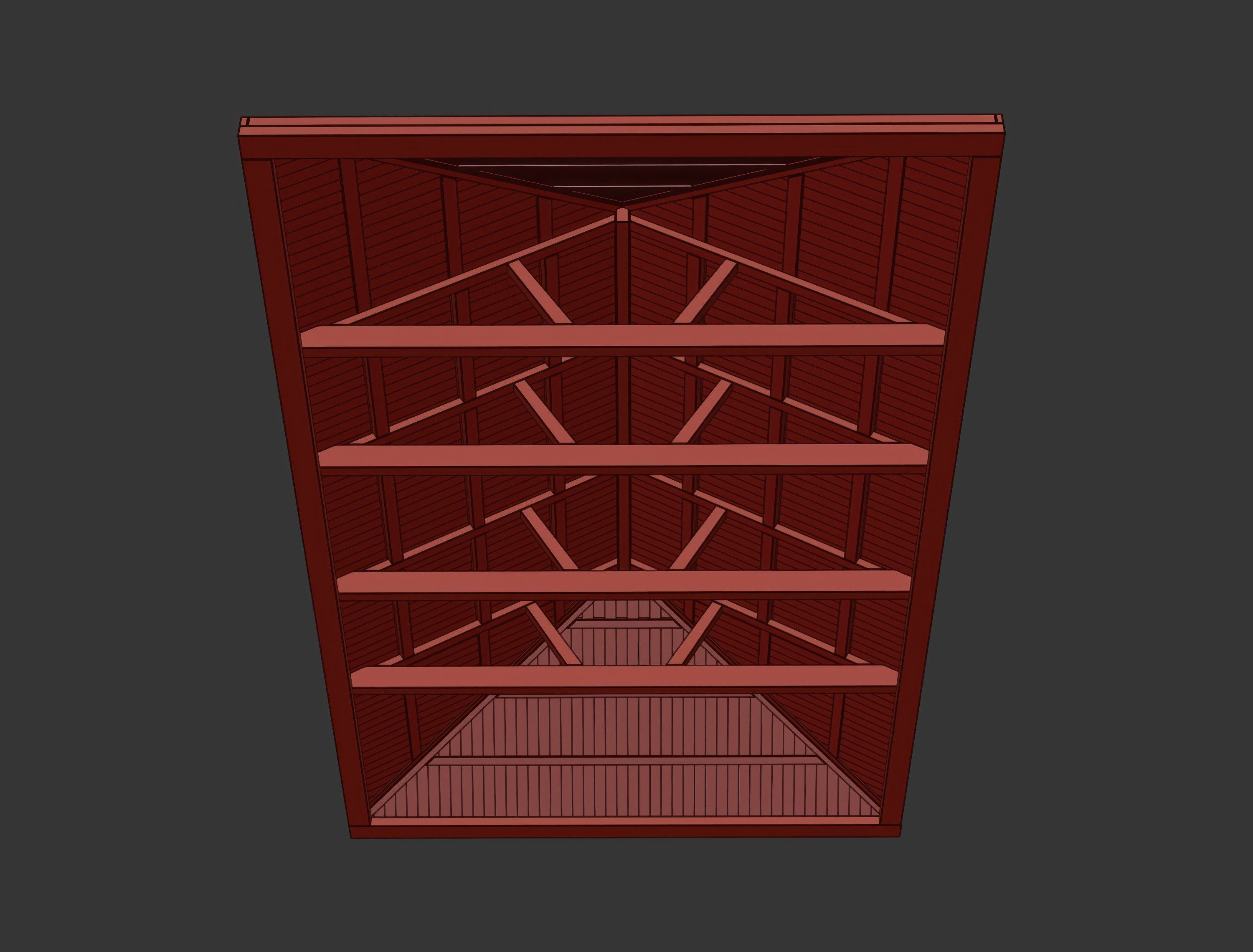 Wooden Ceiling V10  3D model_9