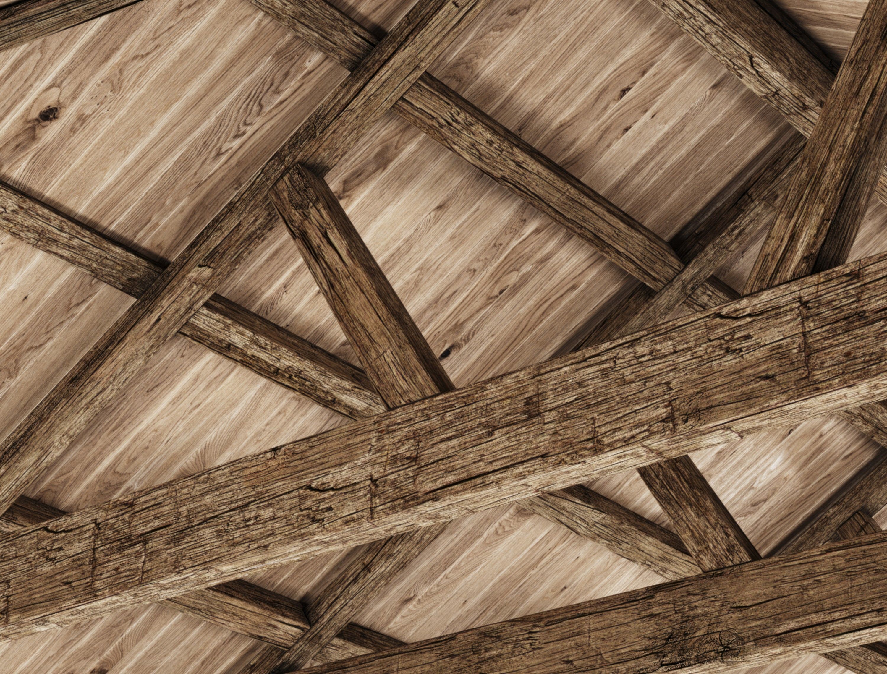 Wooden Ceiling V10  3D model_5