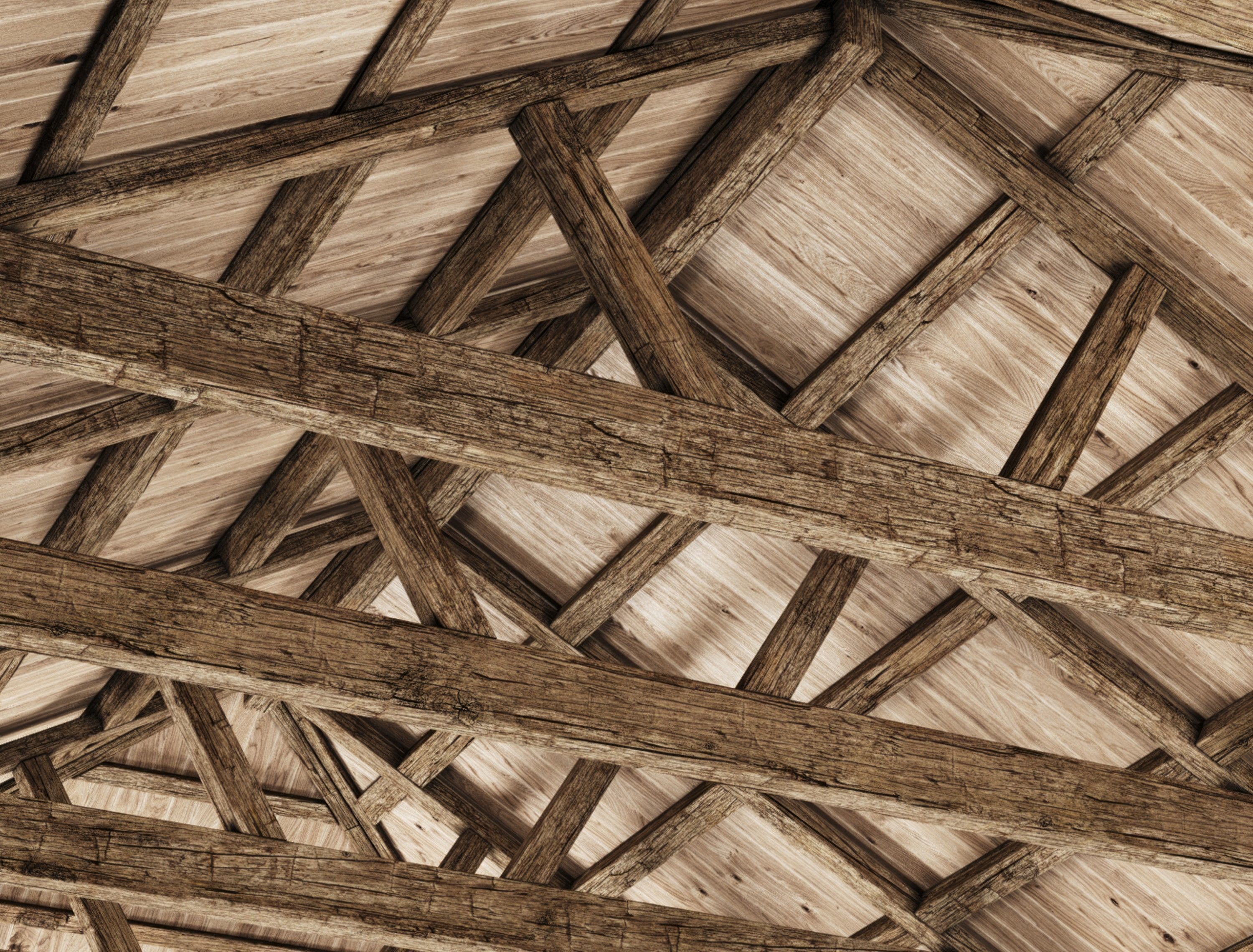 Wooden Ceiling V10  3D model_3