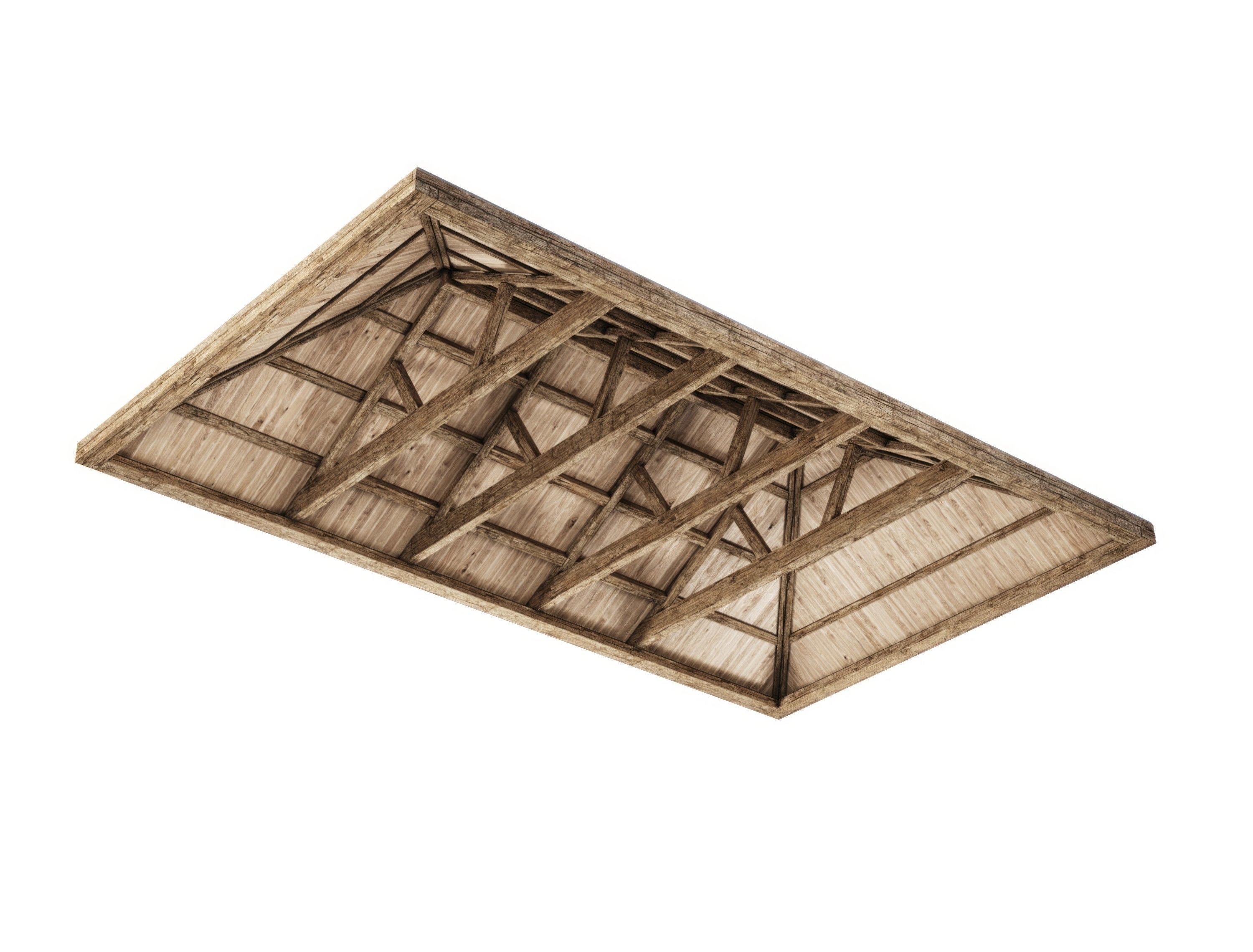 Wooden Ceiling V10  3D model_7