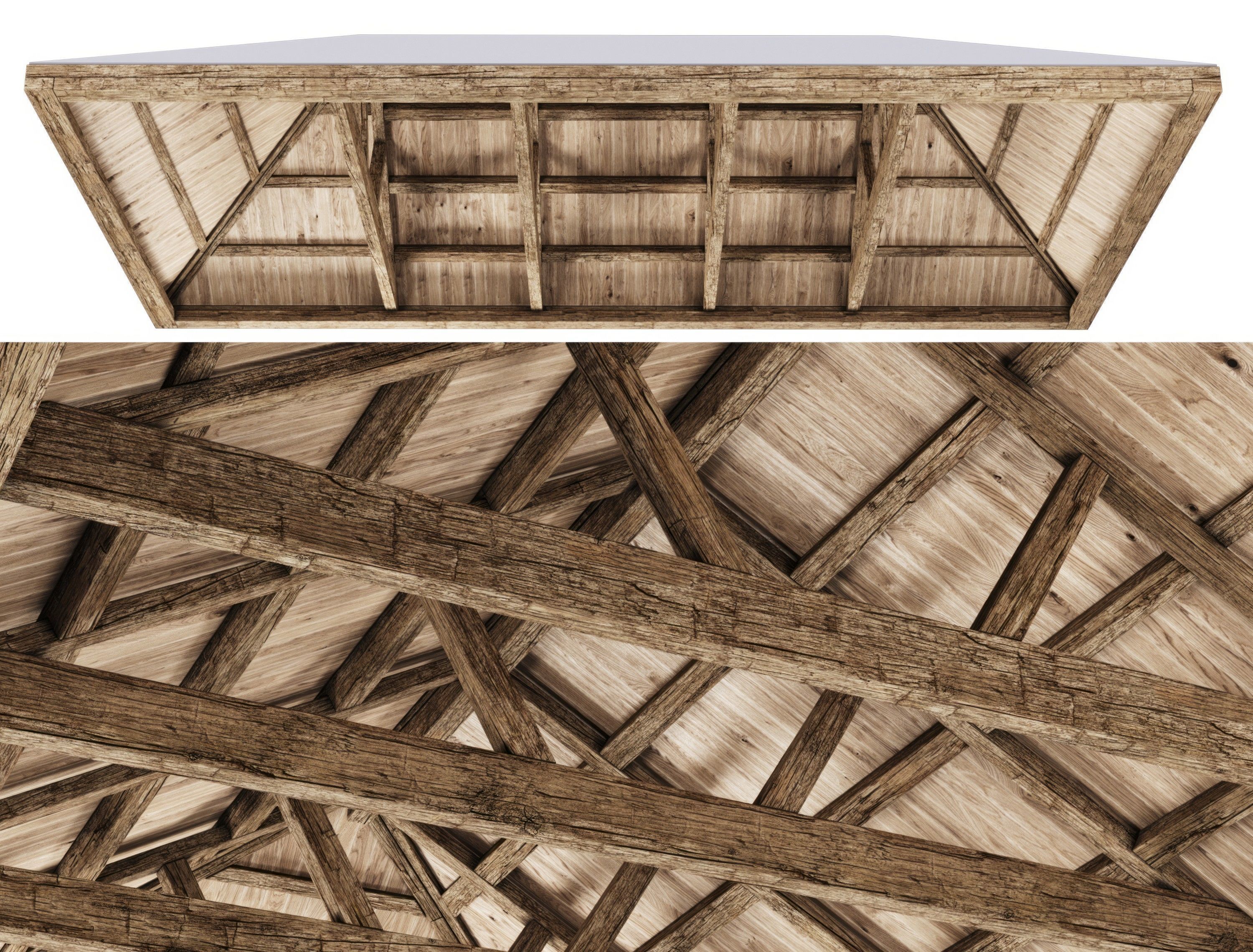 Wooden Ceiling V10  3D model_2