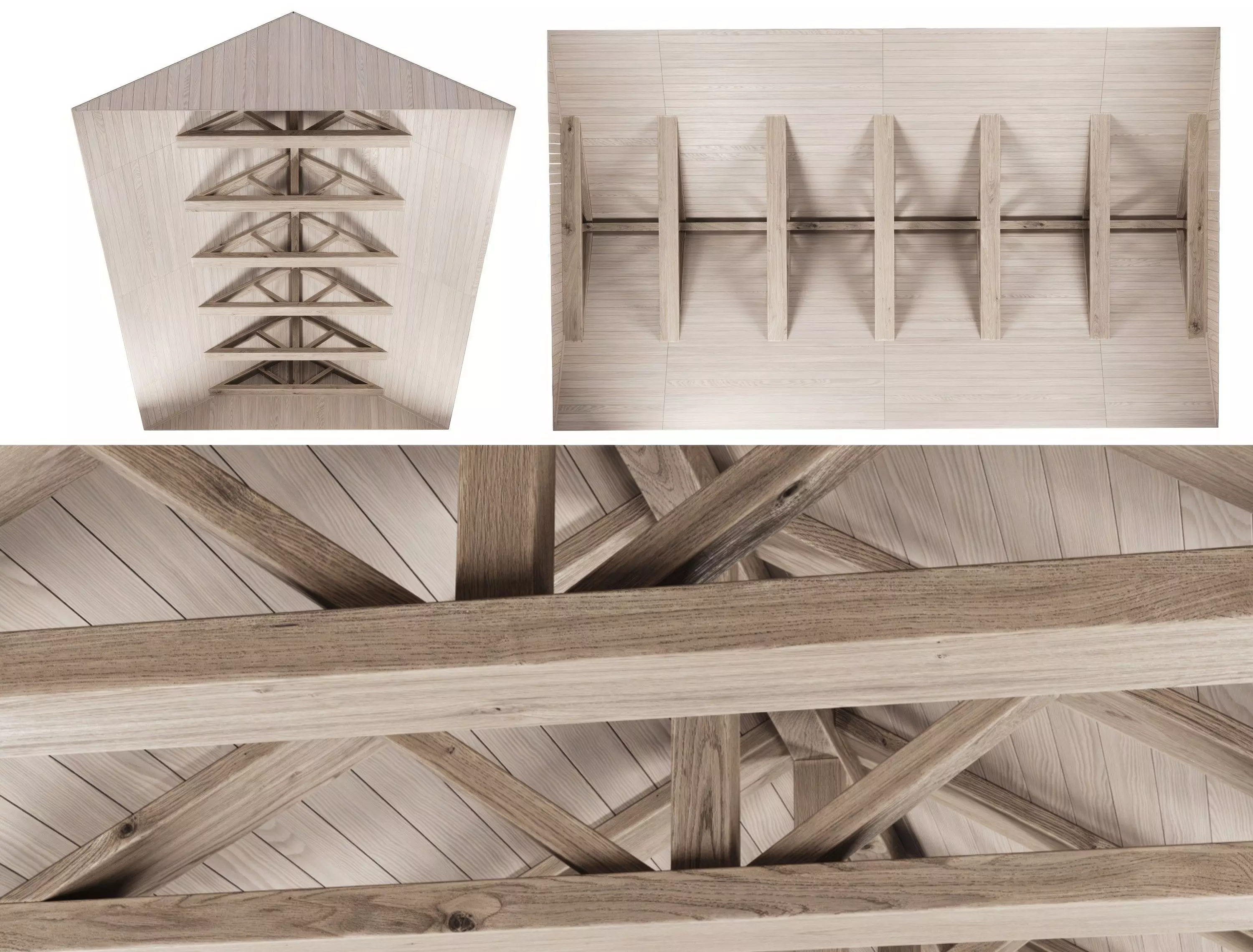 Wooden Ceiling V12 3D model