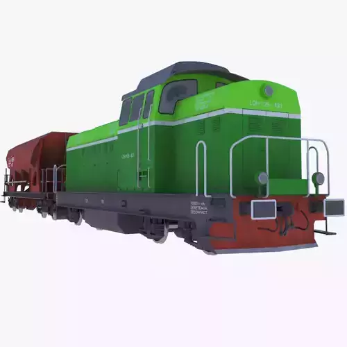 Cargo train PBR VII 3D model