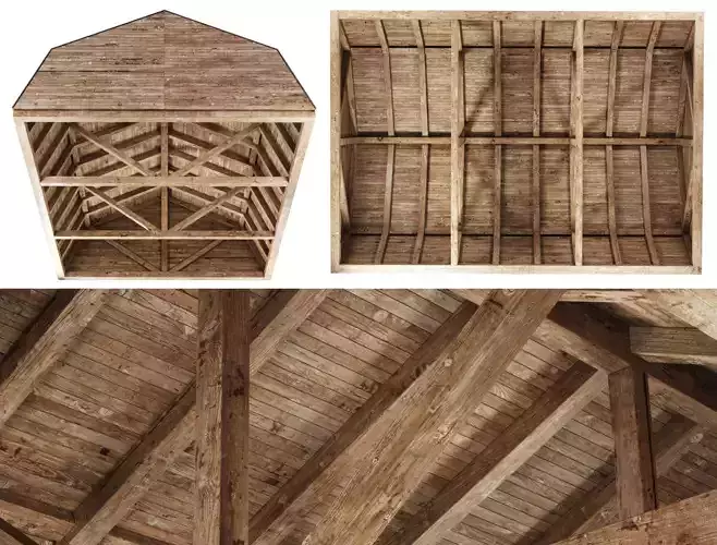 Wooden Ceiling V13  3D model