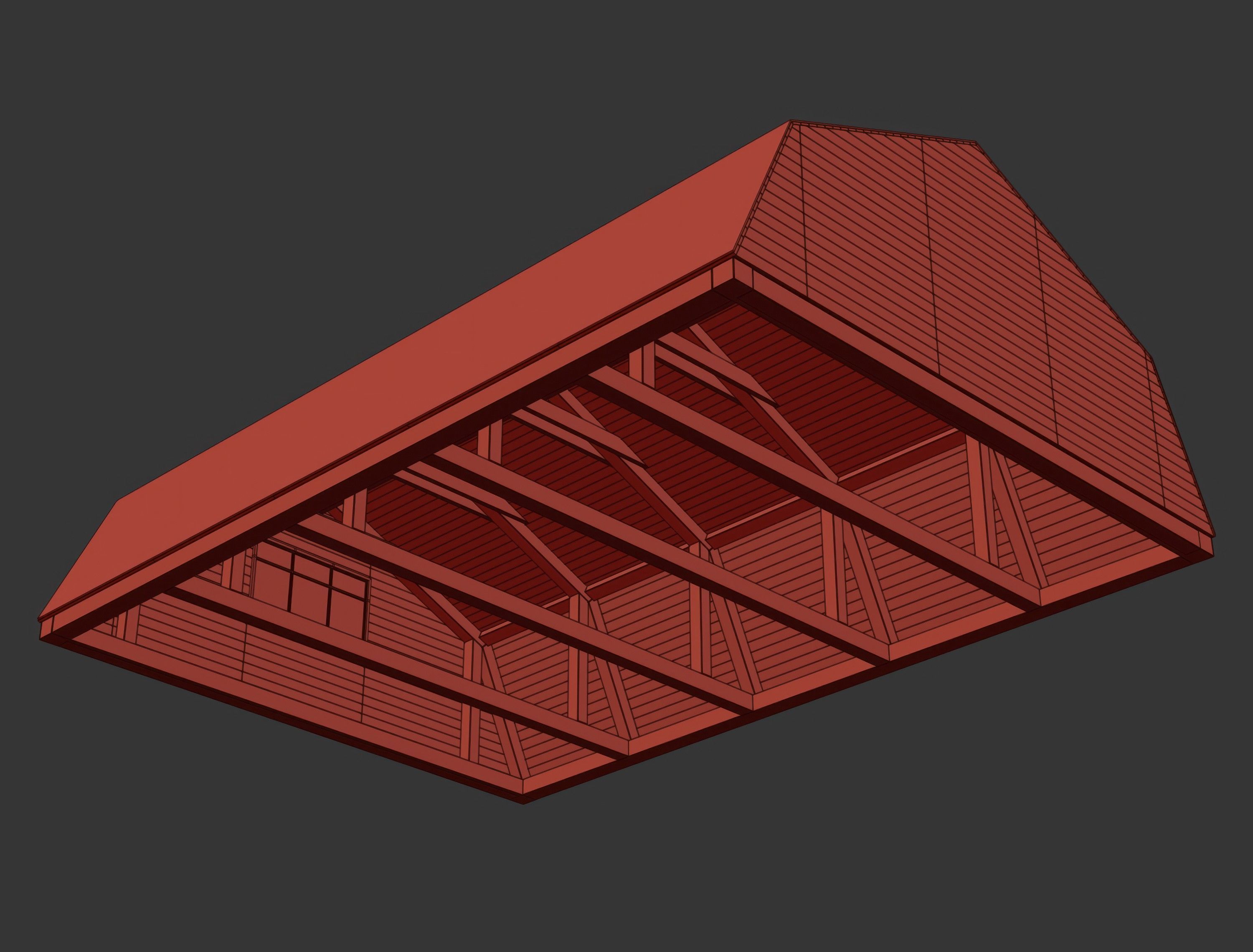 Wooden Ceiling V14  3D model_14