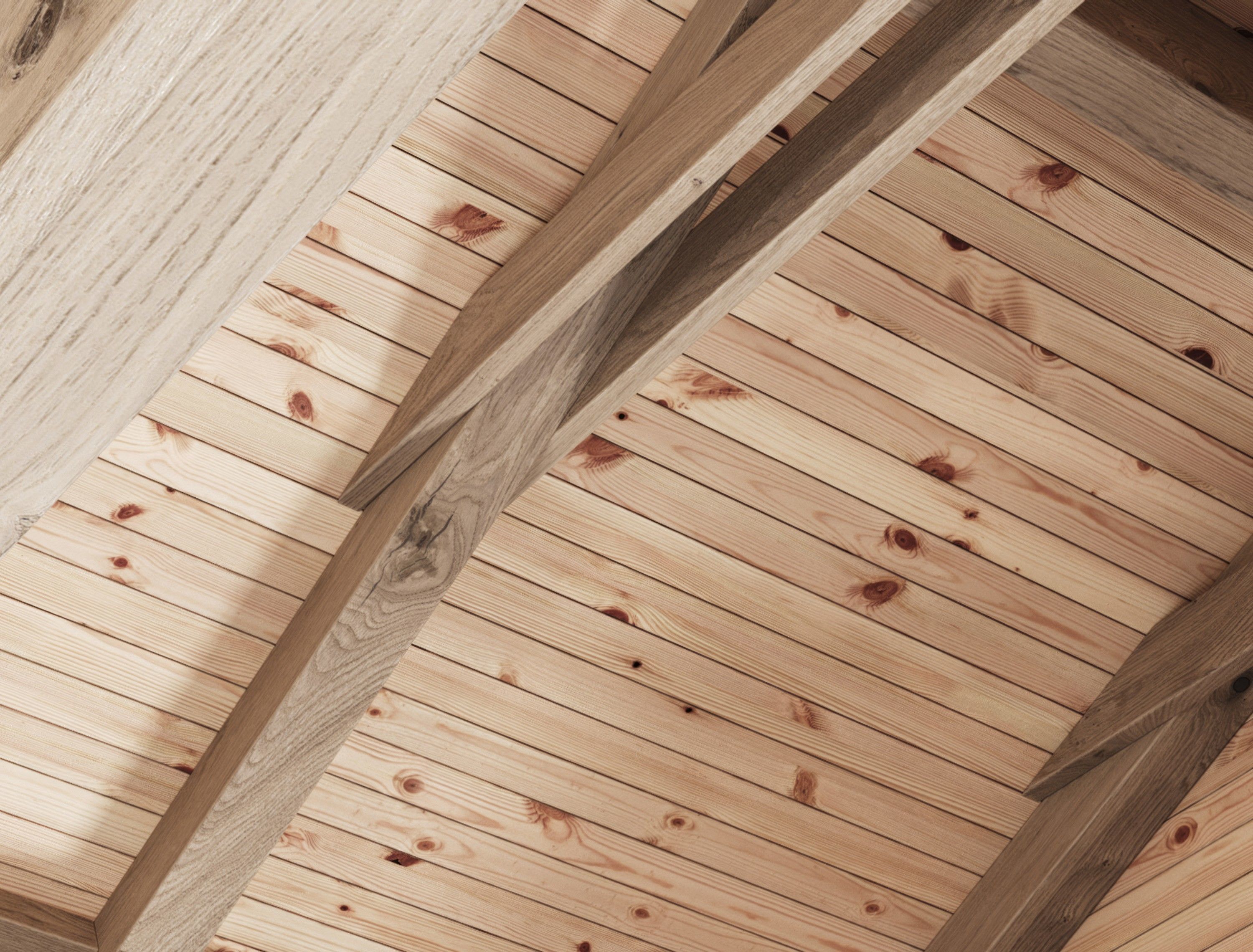 Wooden Ceiling V14  3D model_7