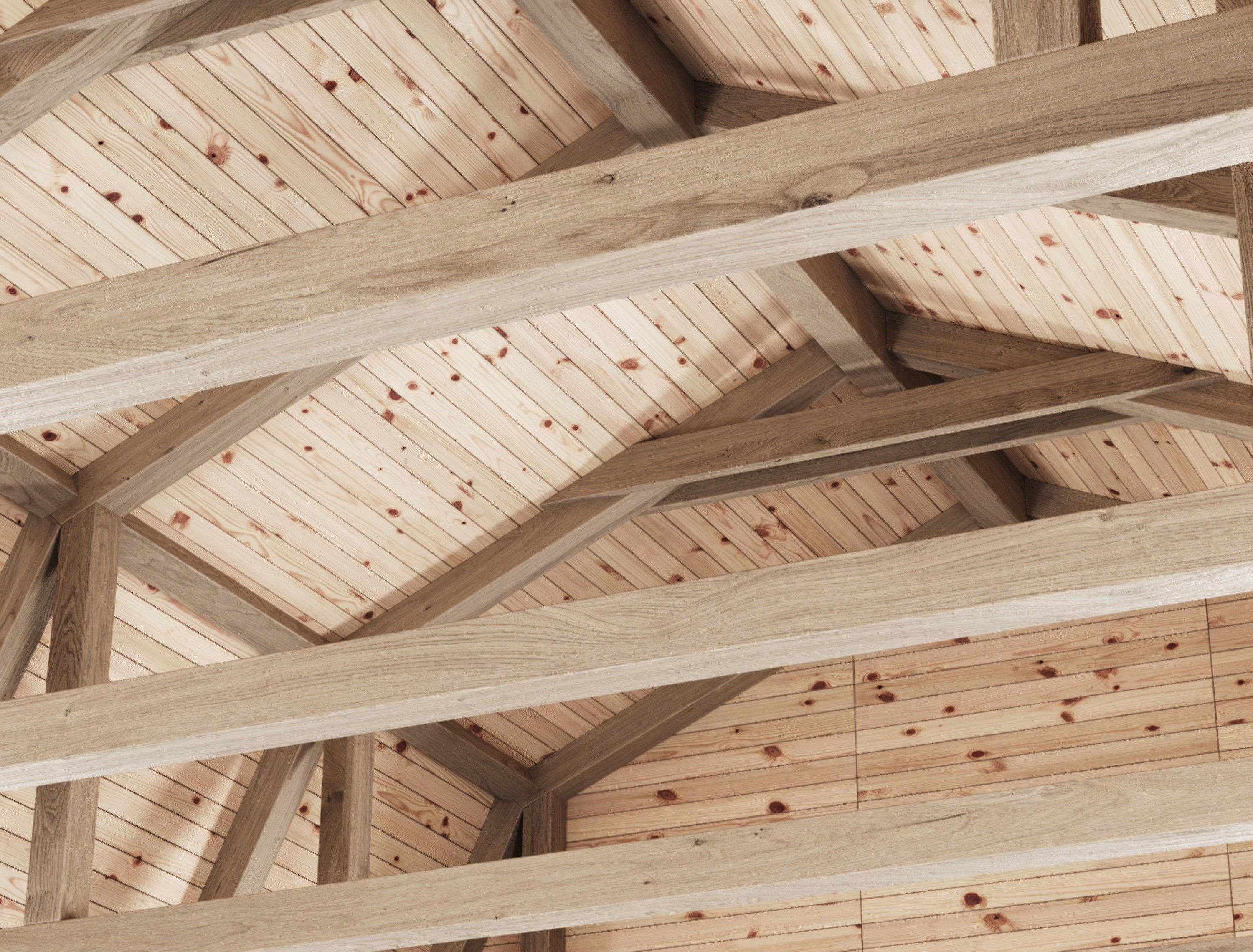 Wooden Ceiling V14  3D model_3