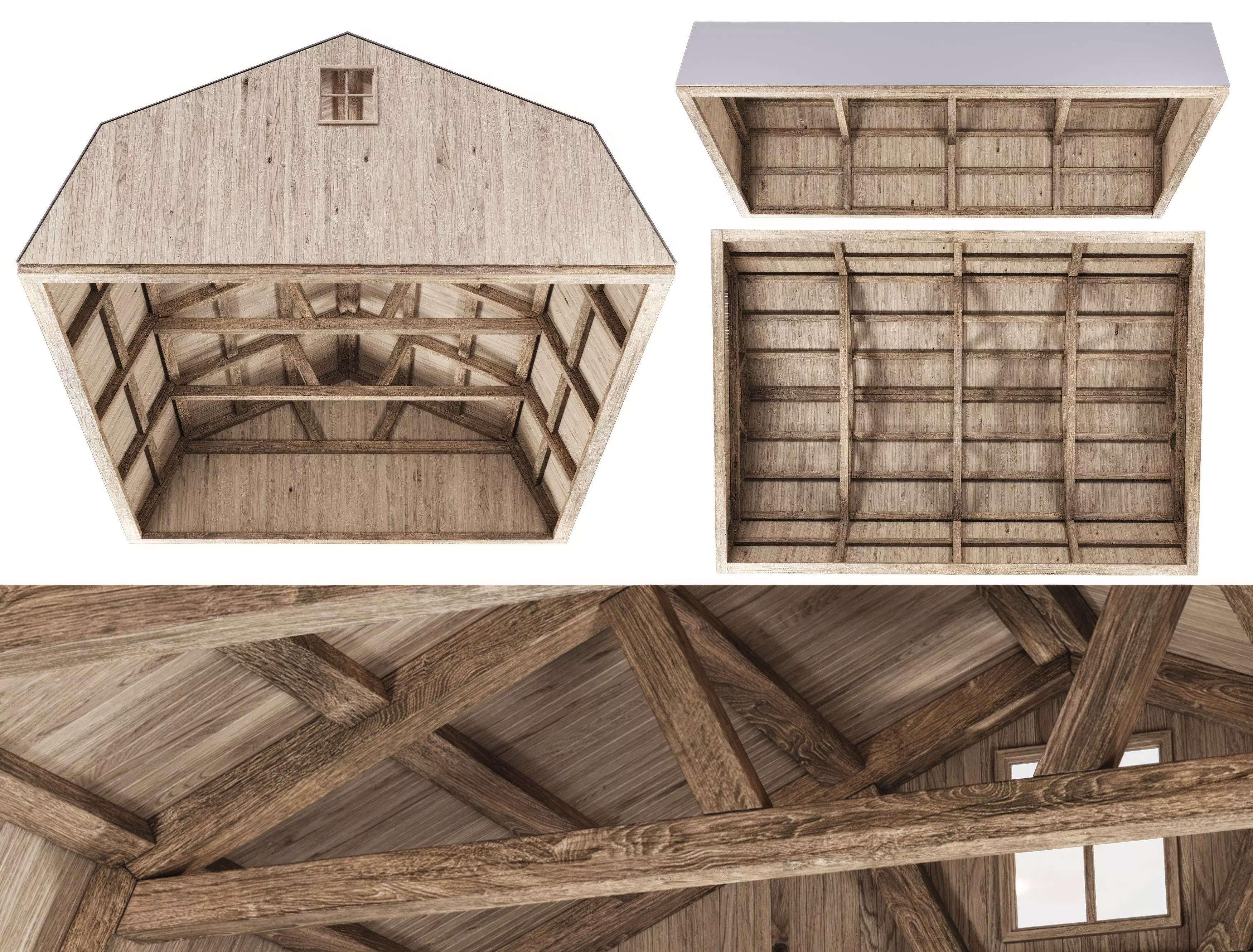 Wooden Ceiling V15 3D model