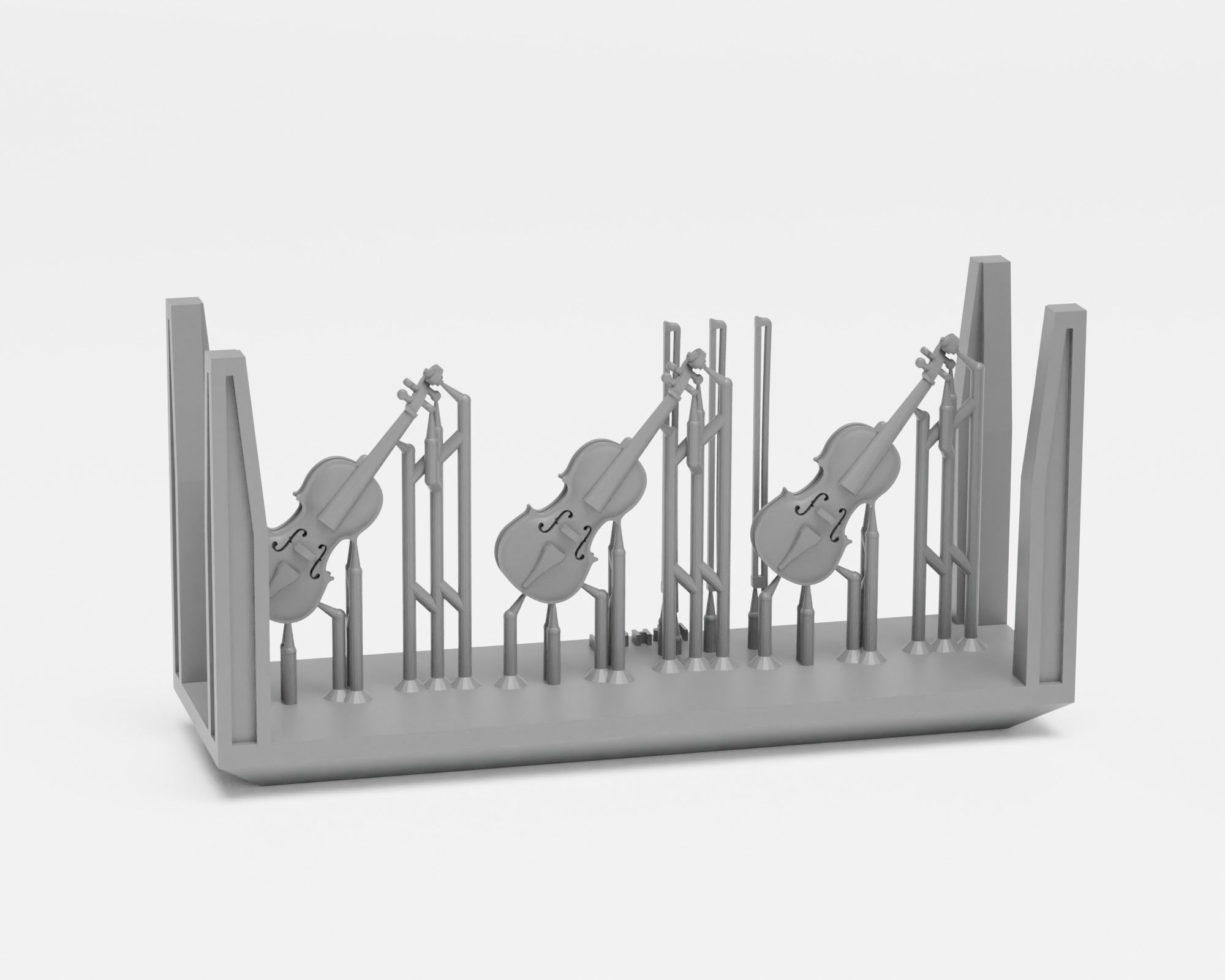 Musical Instruments Pack - 1-35 diorama accessories supported 3D print model_11