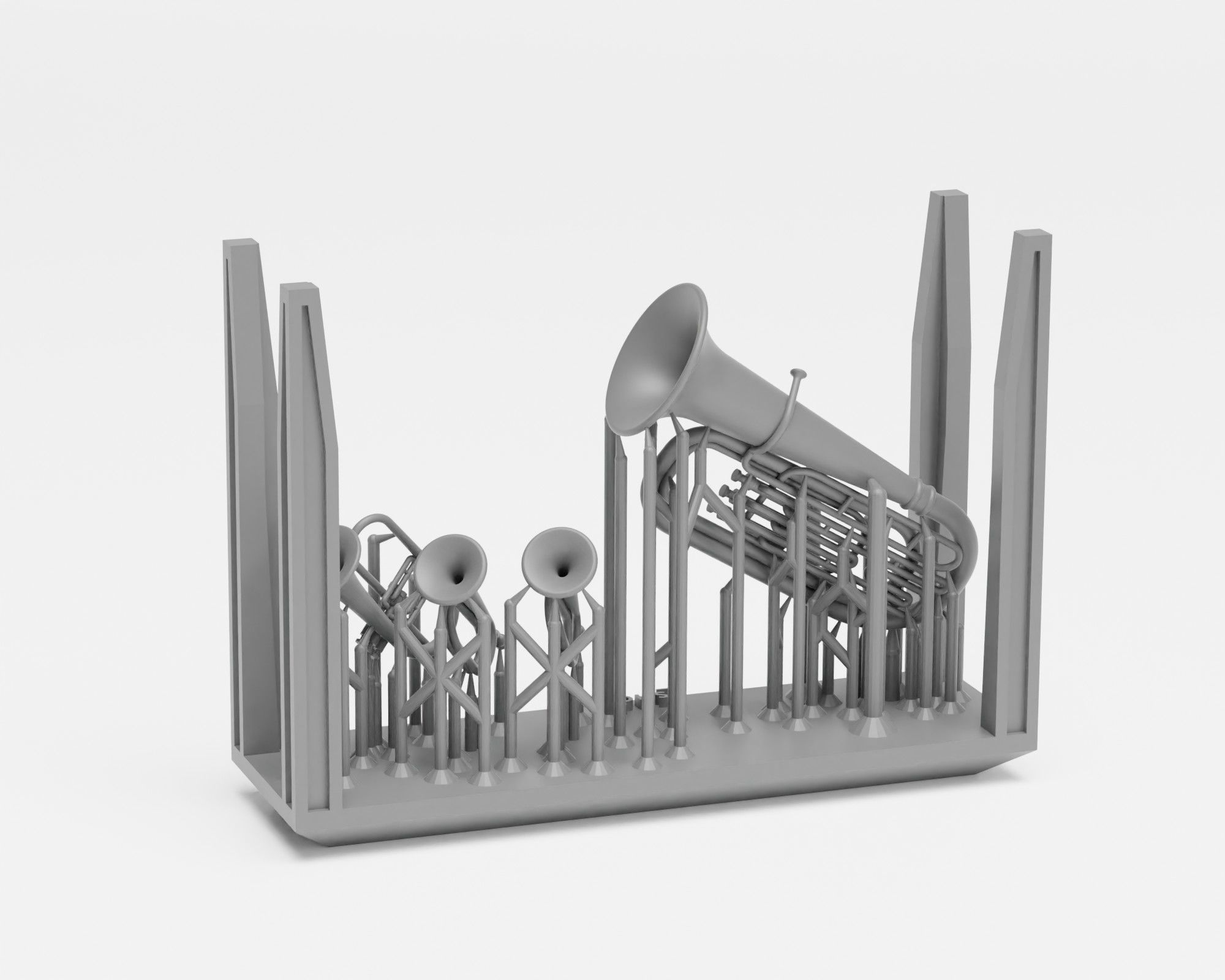 Musical Instruments Pack - 1-35 diorama accessories supported 3D print model_8