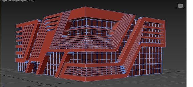 Modern Retail Building Model 3D model