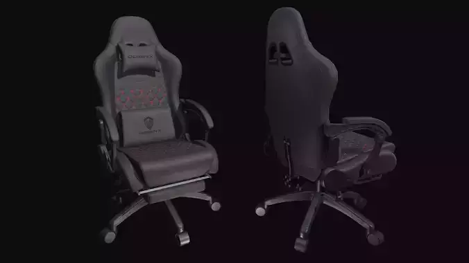 Pbr Textured Lowpoly Gaming Chair 