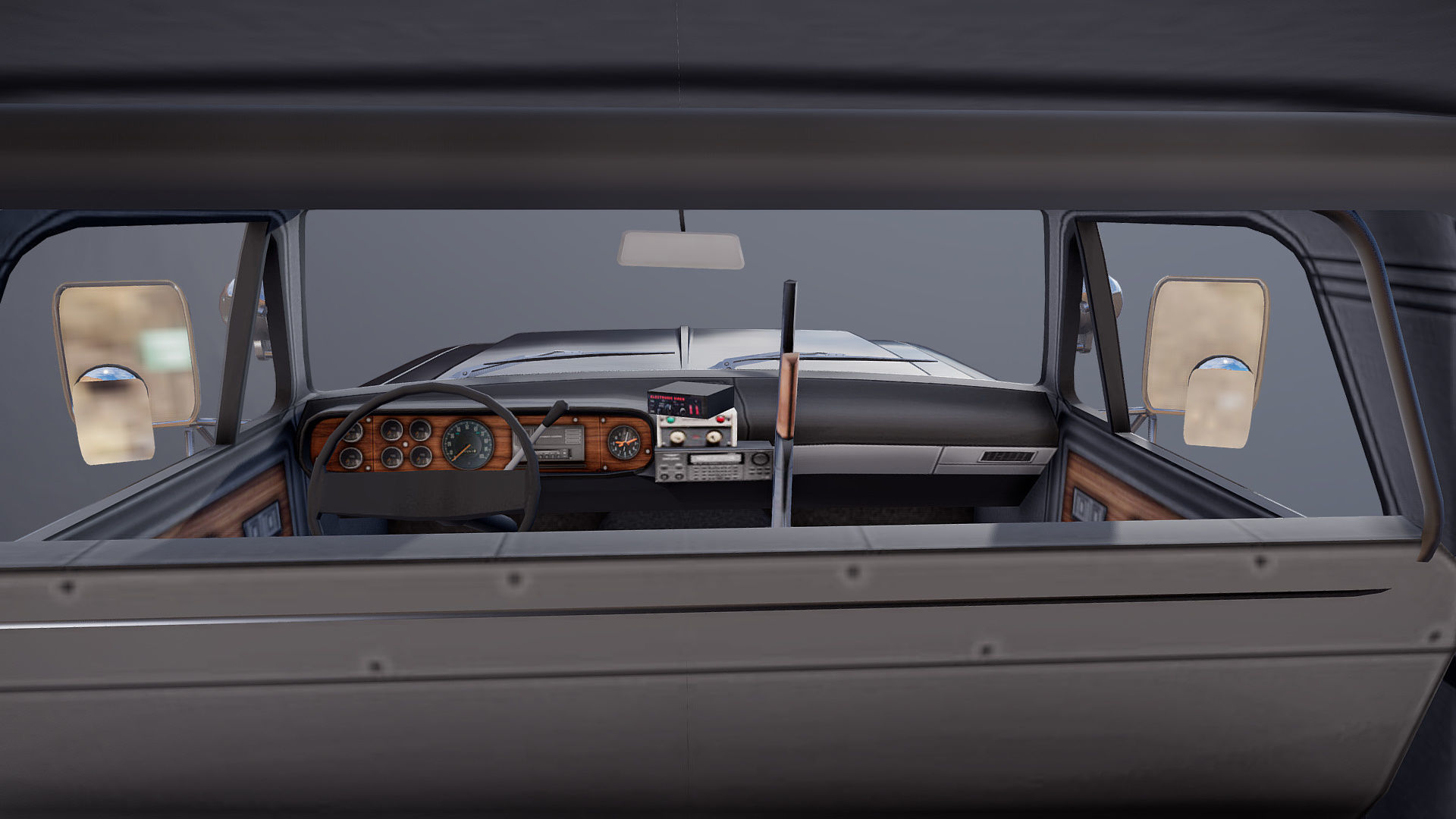 Dodge Ramcharger 1979 police car Low-poly 3D model_21