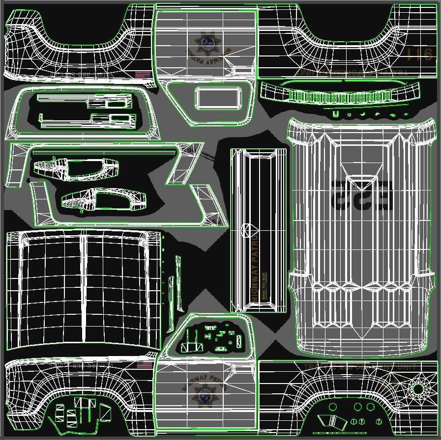 Dodge Ramcharger 1979 police car Low-poly 3D model_45