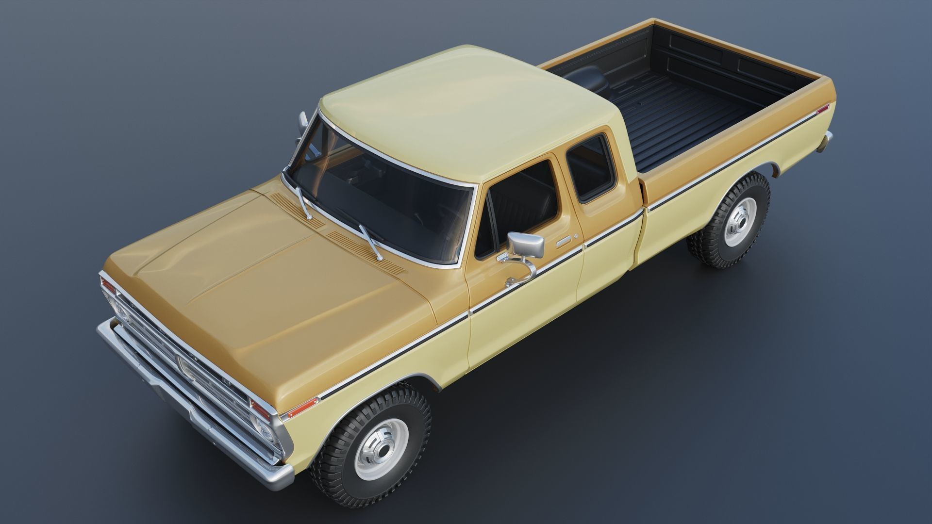 F-250 Super Cab 1974 3D print model_12