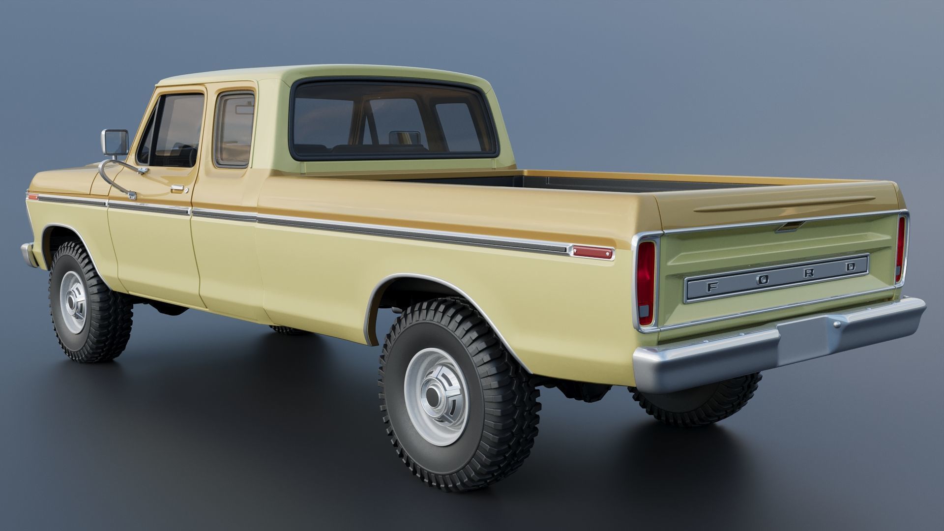 F-250 Super Cab 1974 3D print model_4