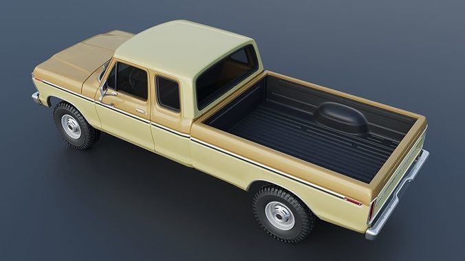 F-250 Super Cab 1974 3D print model 6