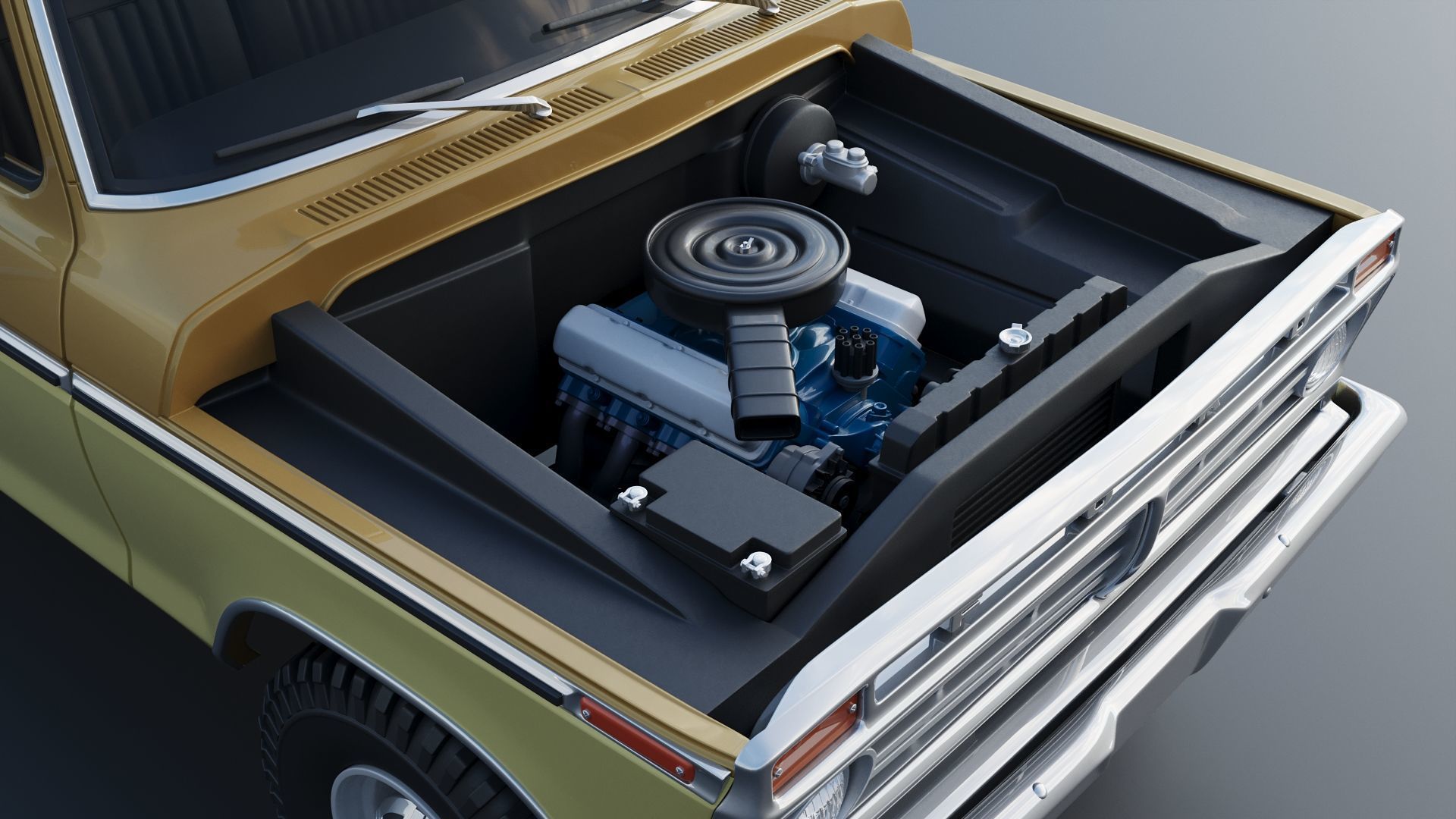 F-250 Super Cab 1974 3D print model_16