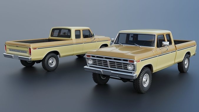 F-250 Super Cab 1974 3D print model 2
