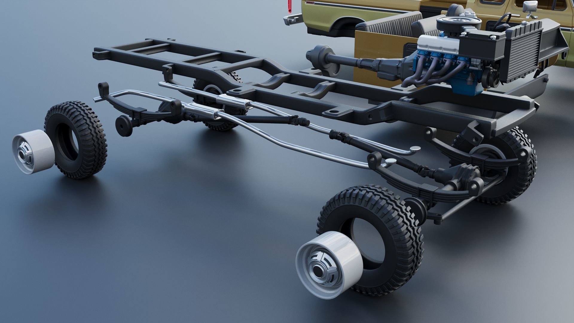 F-250 Super Cab 1974 3D print model_30