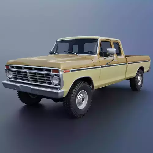 F-250 Super Cab 1974 3D print model F-250 Super Cab 1974 3D print model