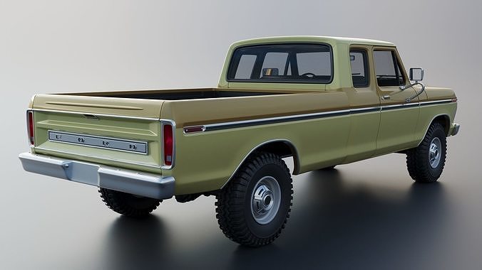 F-250 Super Cab 1974 3D print model 7