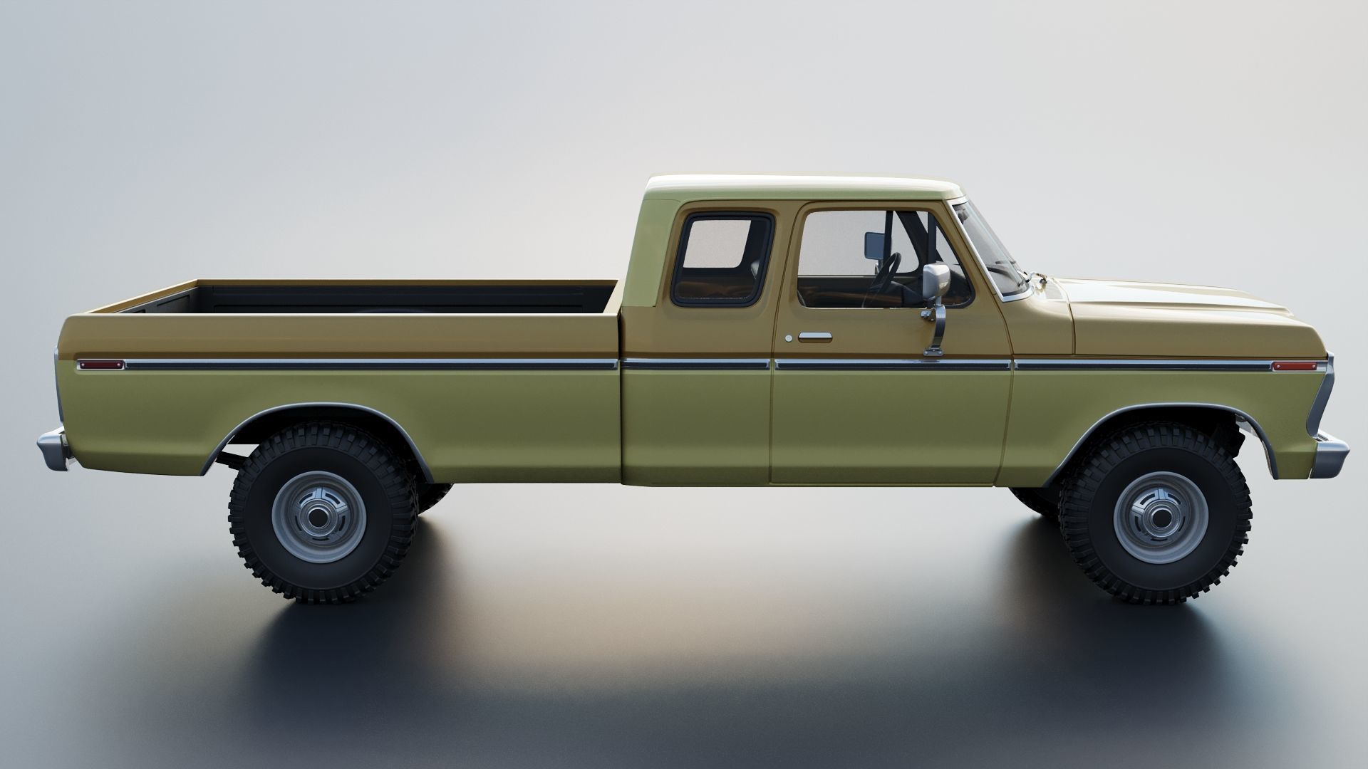 F-250 Super Cab 1974 3D print model_8