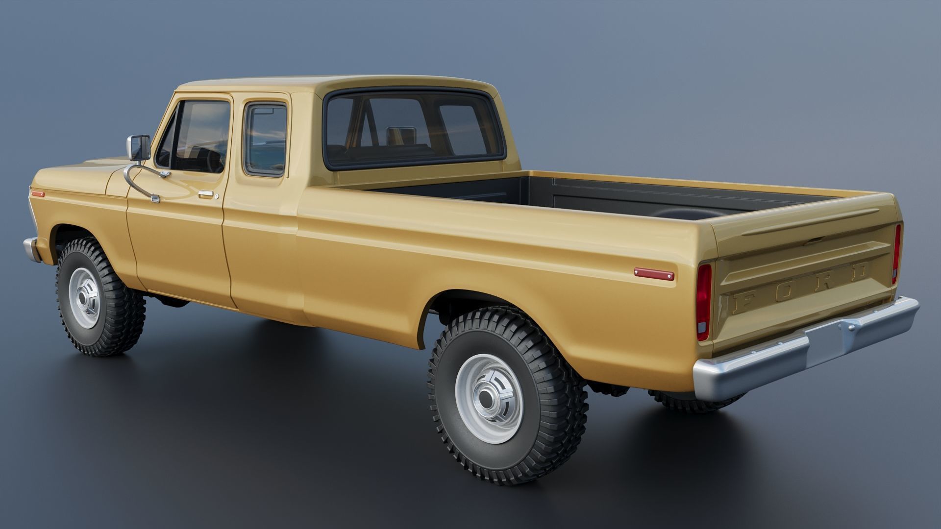 F-250 Super Cab 1974 3D print model_18