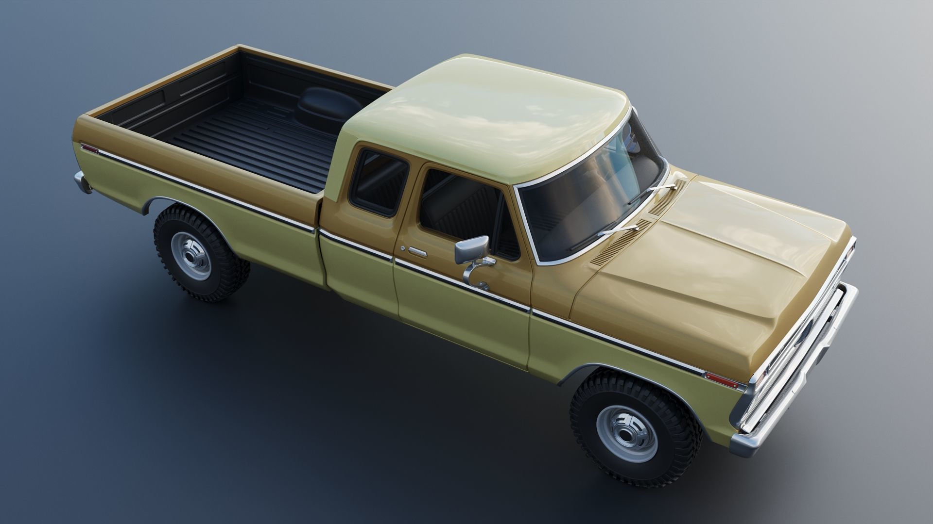 F-250 Super Cab 1974 3D print model_11