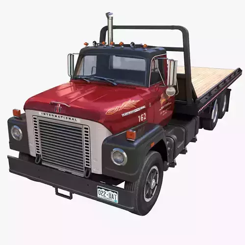 International Fleetstar flatbed truck Low-poly 3D model