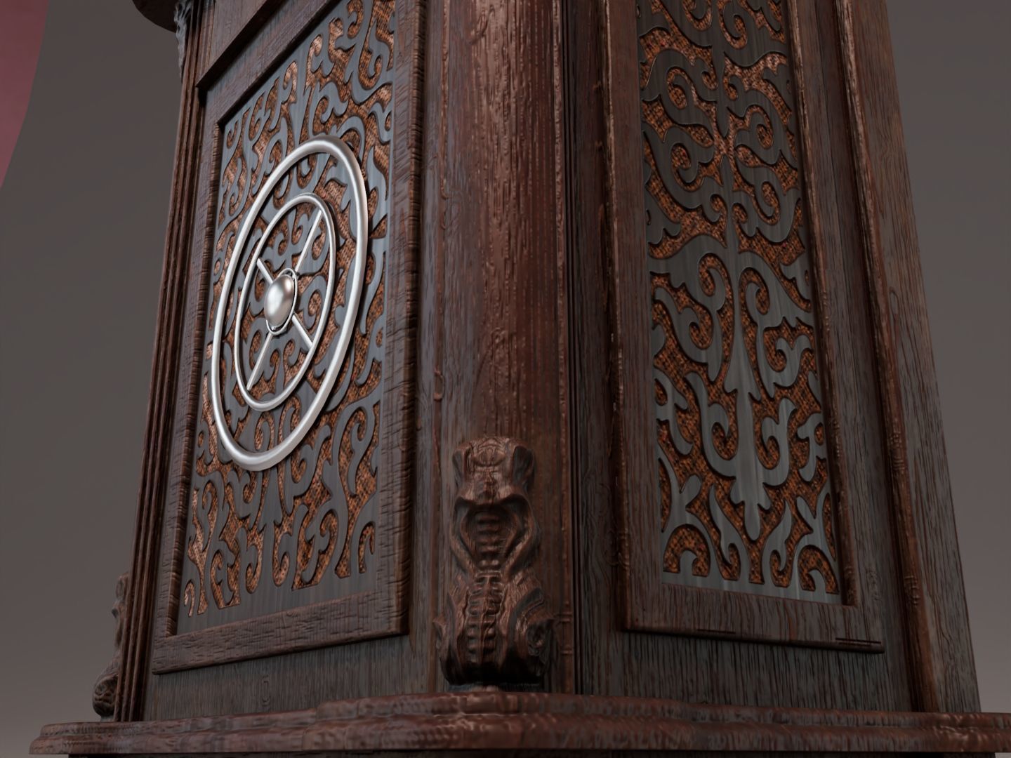 Tabletop Gramophone Low-poly 3D model_17