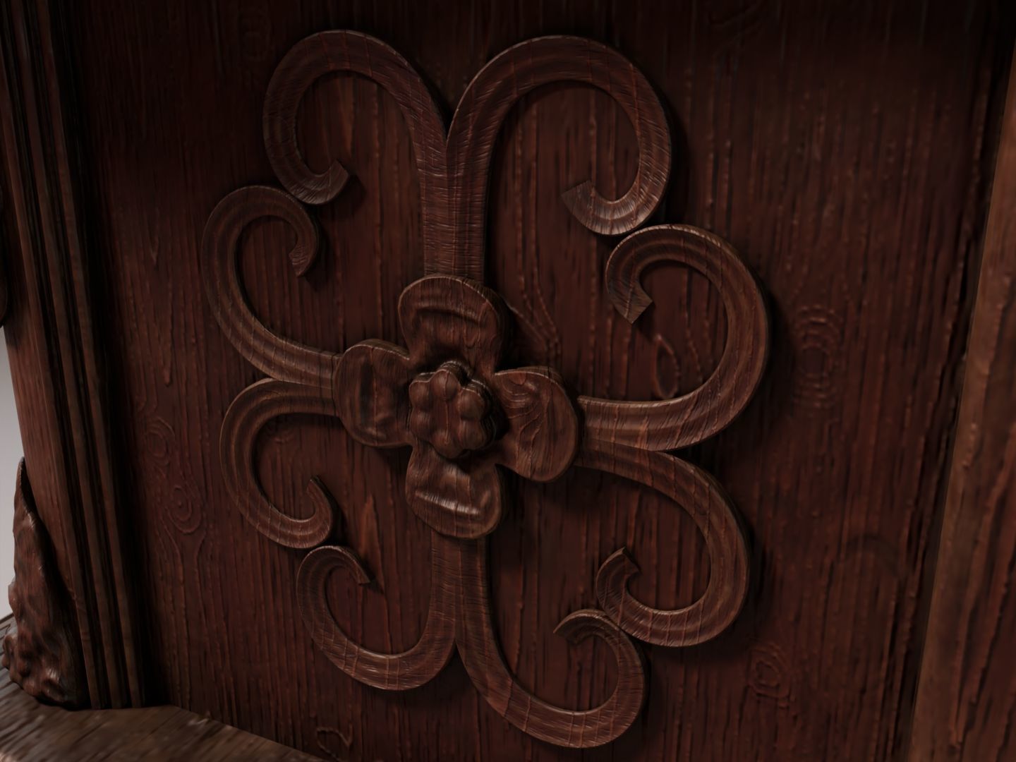 Tabletop Gramophone Low-poly 3D model_15