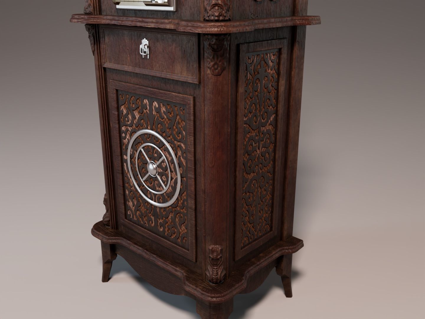 Tabletop Gramophone Low-poly 3D model_20