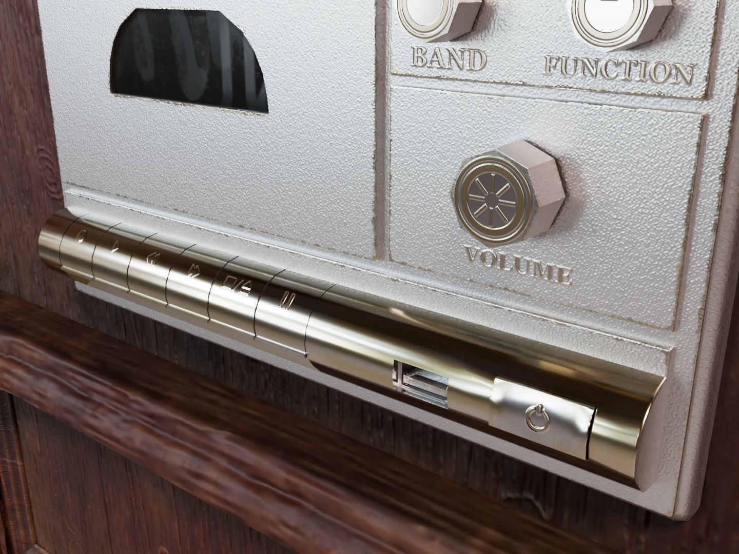 Tabletop Gramophone Low-poly 3D model_12