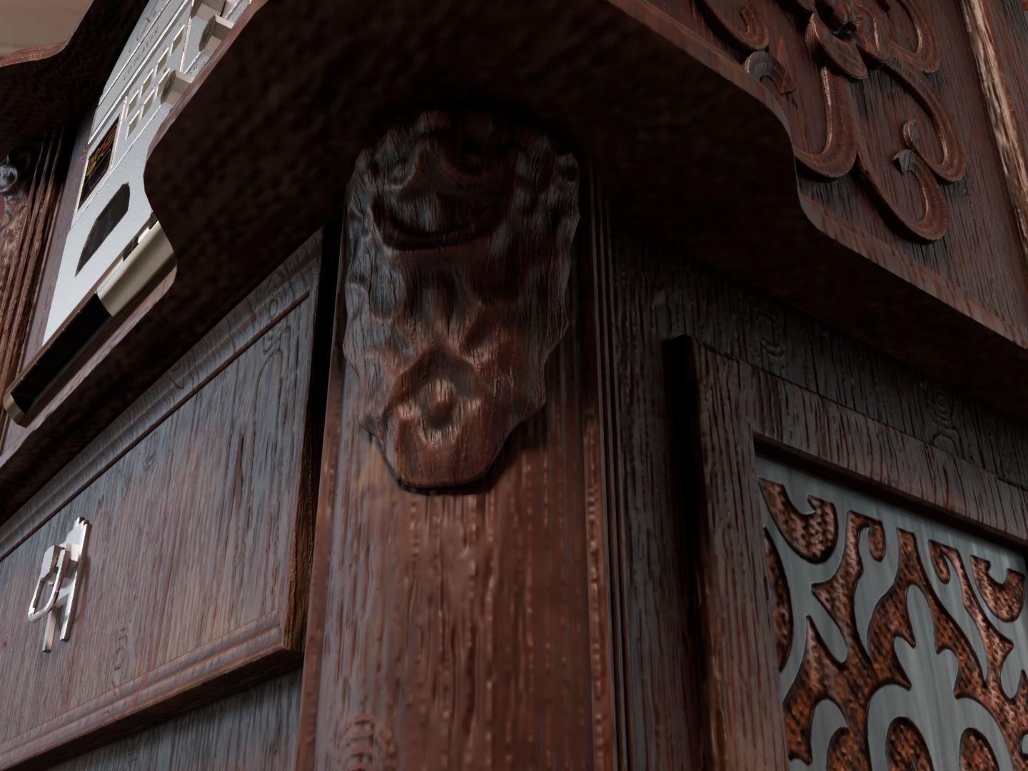 Tabletop Gramophone Low-poly 3D model_16