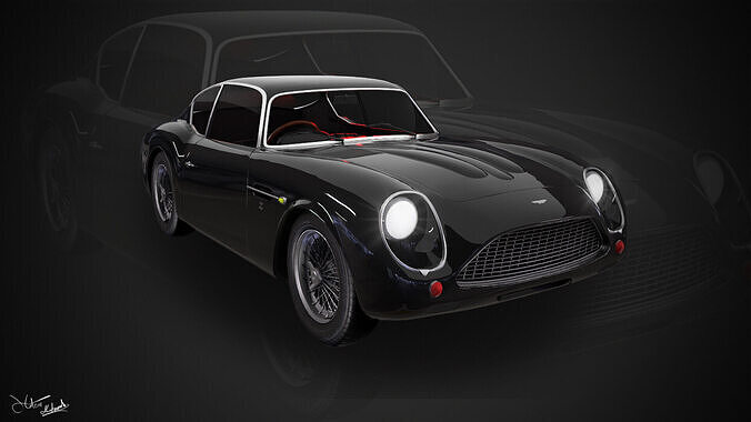AstonMartin DB4 GT Zagato - 1961 Low-poly 3D model