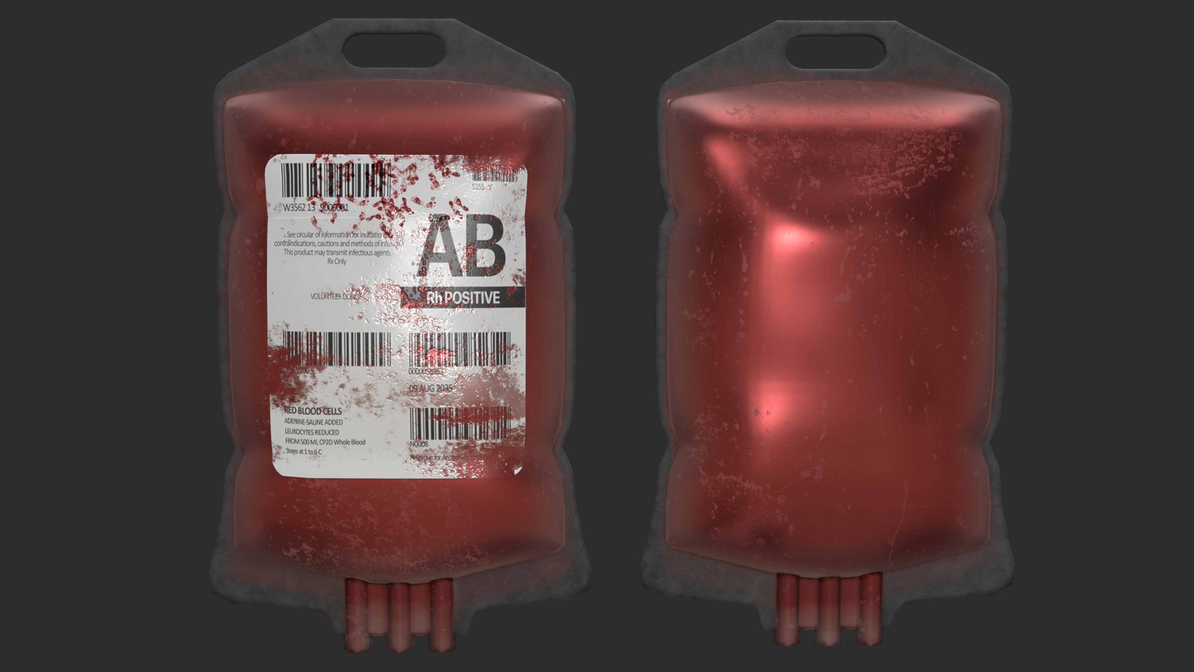 BloodBag Low Poly Low-poly 3D model_10