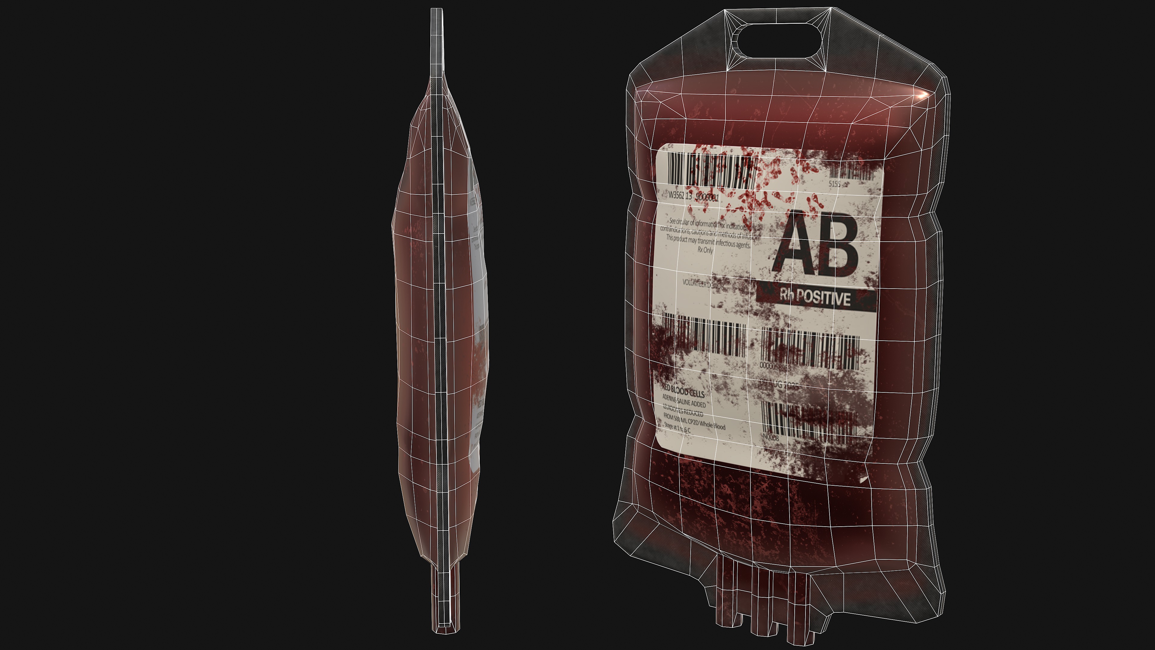 BloodBag Low Poly Low-poly 3D model_16