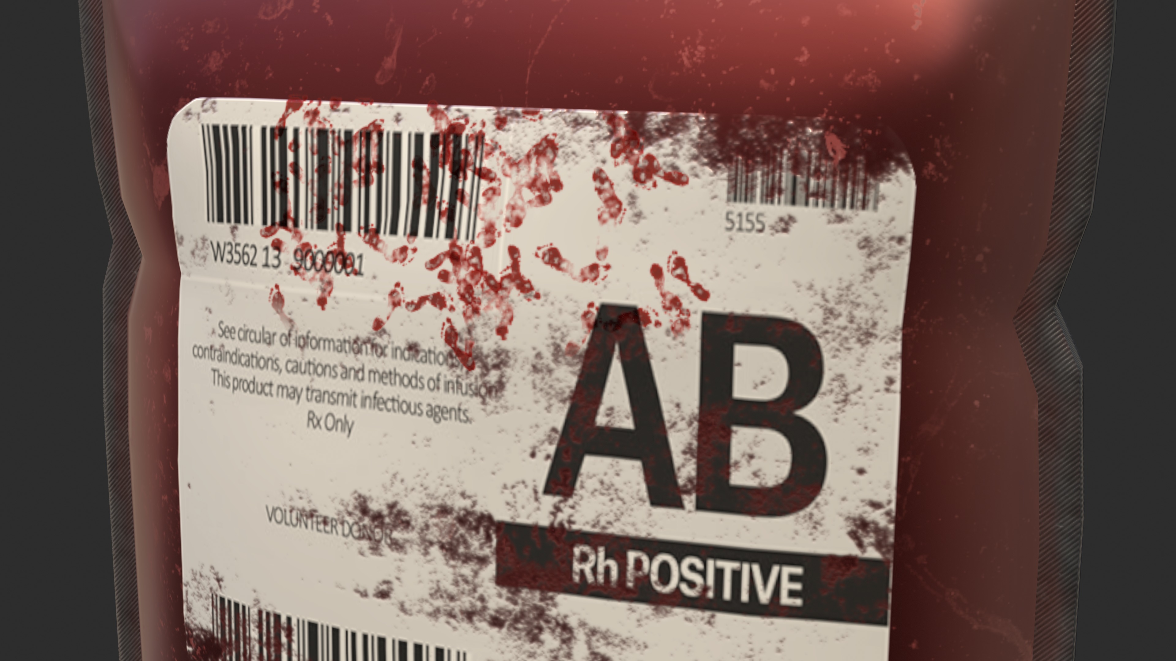 BloodBag Low Poly Low-poly 3D model_8